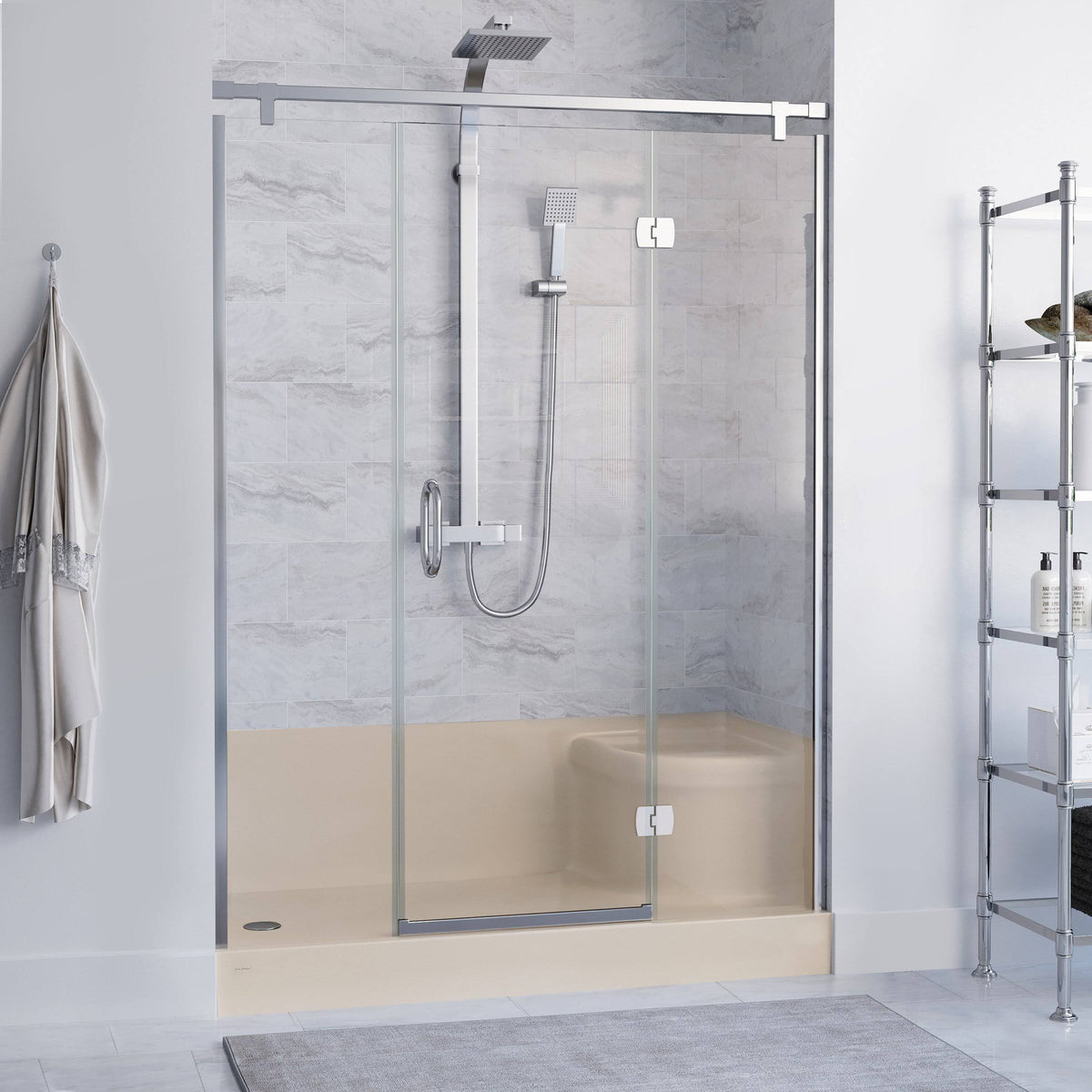 Biscuit Single Threshold Shower Base F9564