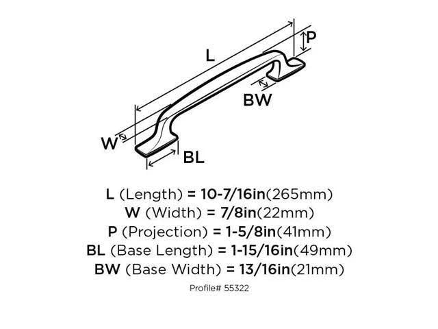 8 in Caramel Bronze Appliance Pull U45136