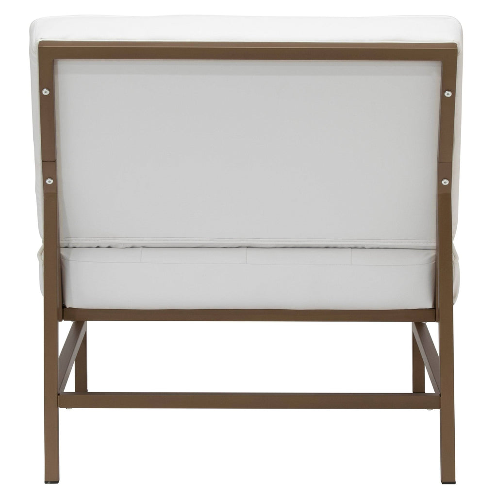 Tufted Blended Leather Accent Chair H5114