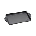 Satin Black Rectangular Cast Iron Grill Pan Q7019