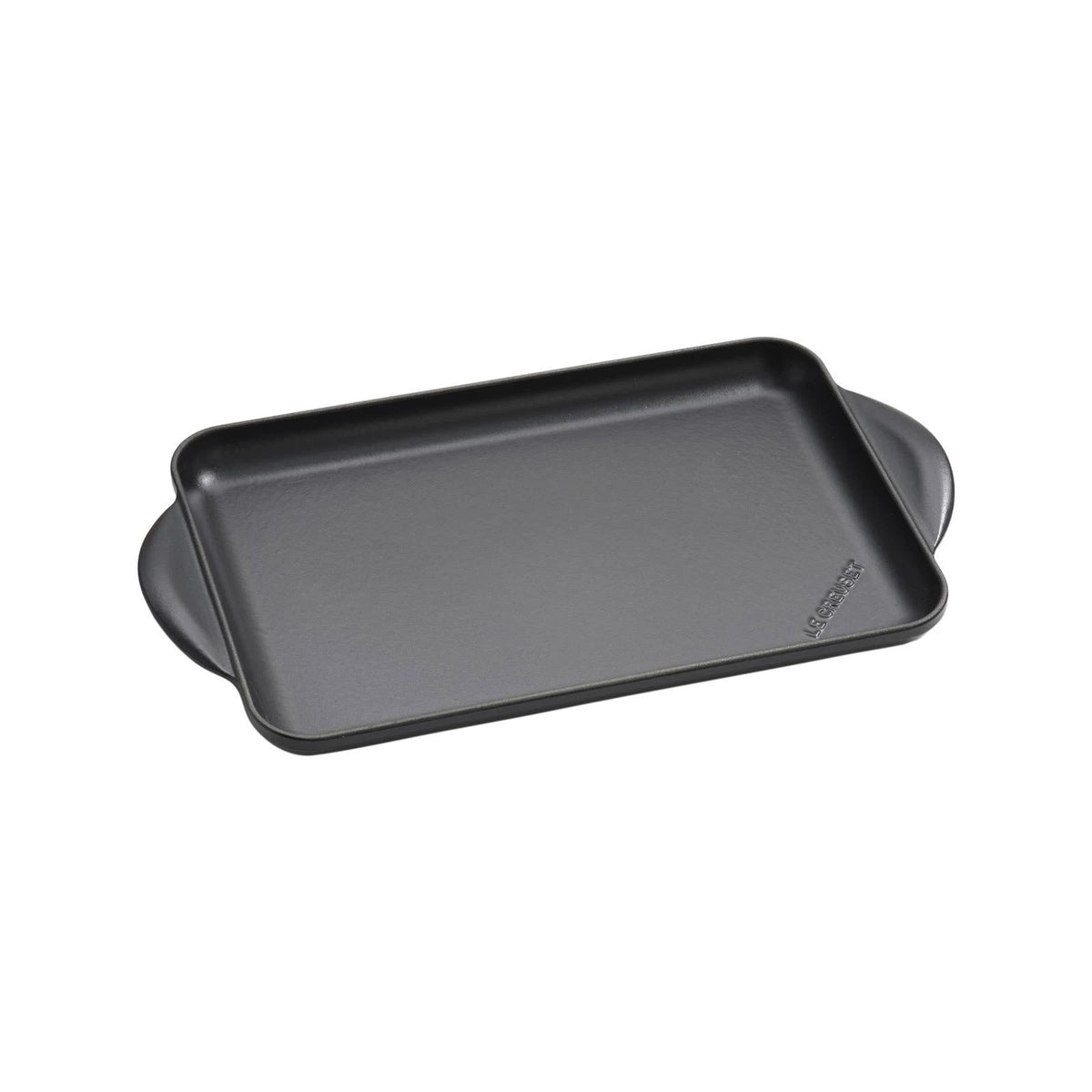 Satin Black Rectangular Cast Iron Grill Pan Q7019