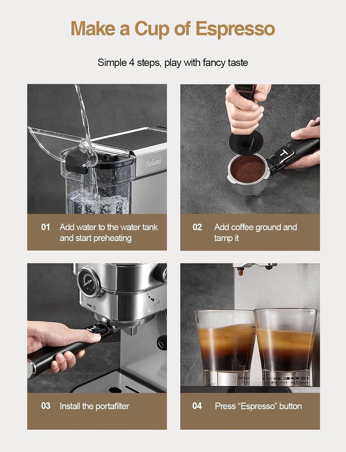 15 Bar Espresso Machine with Milk Frother P276