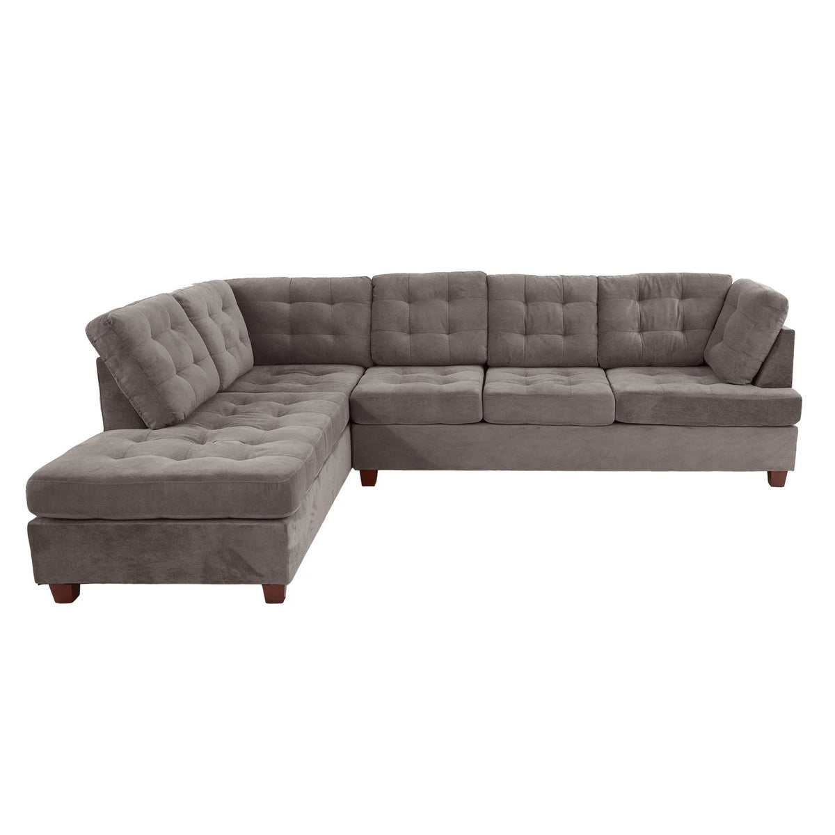 Charcoal Gray 2 Piece Reversible Sectional Set Z601085