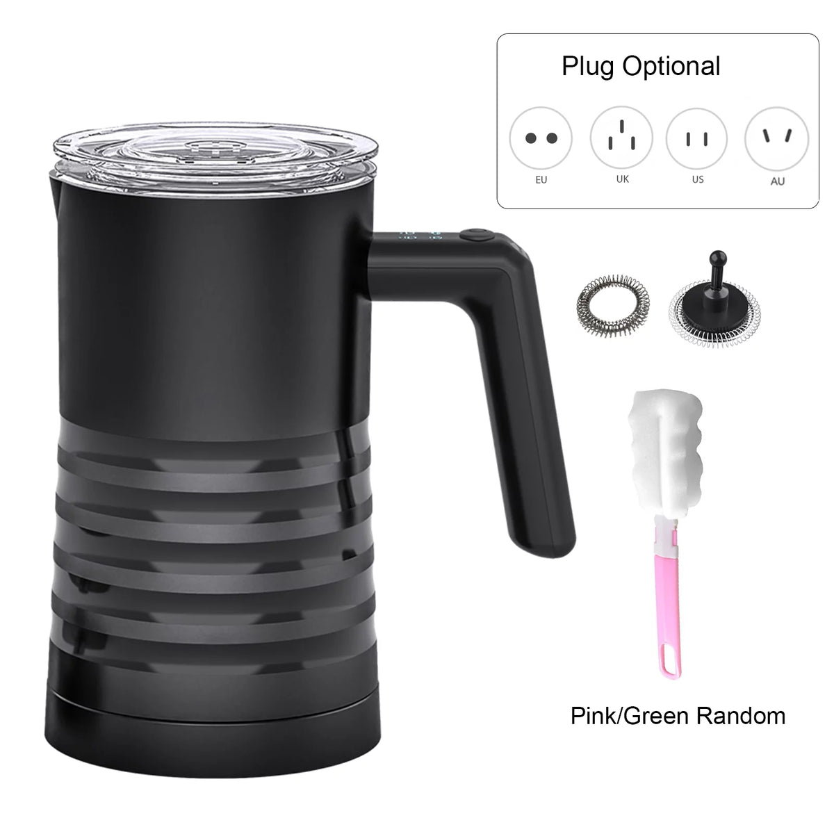 Electric Milk Frother and Steamer 4 in 1 580ml Stainless Steel T45126
