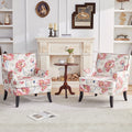 Set of 2 Upholstered Accent Chair with Wooden Legs C70413