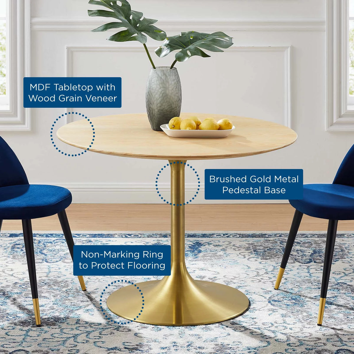 Round Wood Dining Table H731116