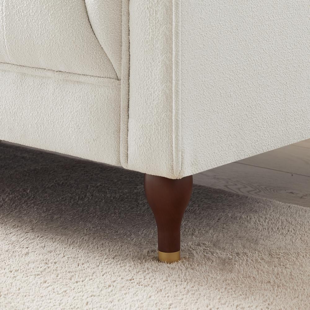 Beige Boucle Fabric Sofa J9711
