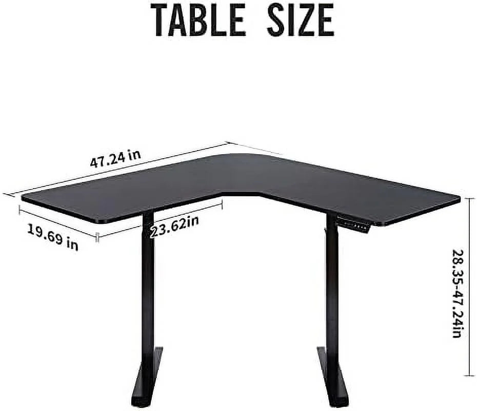 L Shaped Dual Motor Electric Height Adjustable Standing Desk P177