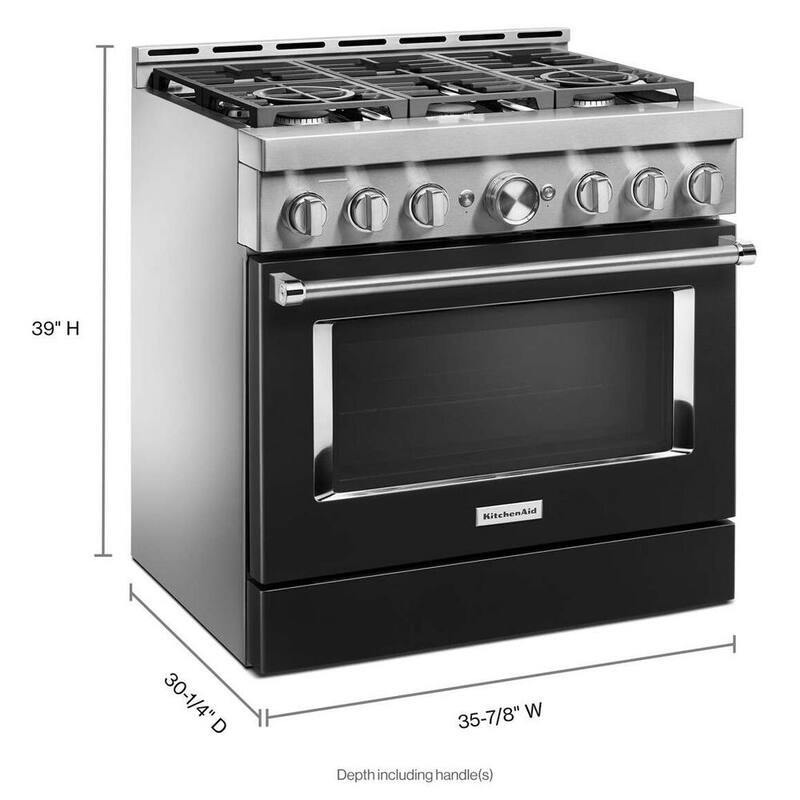 5.1 cu. ft. Smart Gas Range with Self-Cleaning and True Convection in Imperial Black S94286