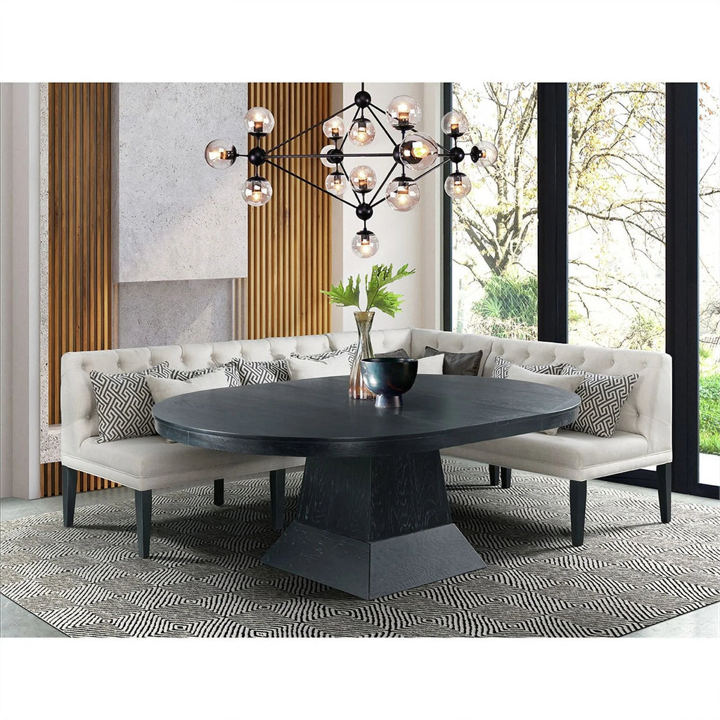 Beige Wood Corner with Three Pillows O9122