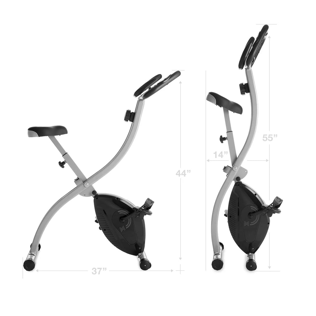 Folding Upright Stationary Exercise Bike with Magnetic Resistance E90756