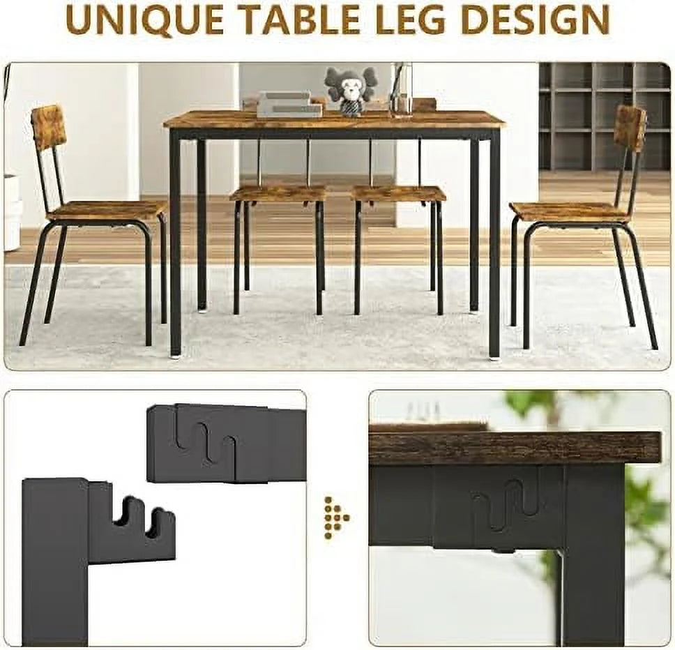3 Piece Metal and Wood Table and Stools Set K7034
