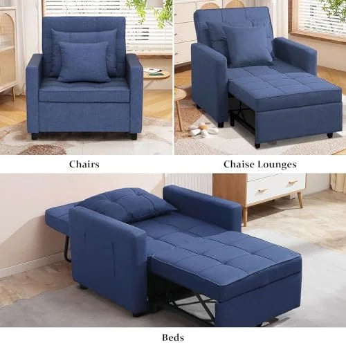White Convertible Chair Bed X503581