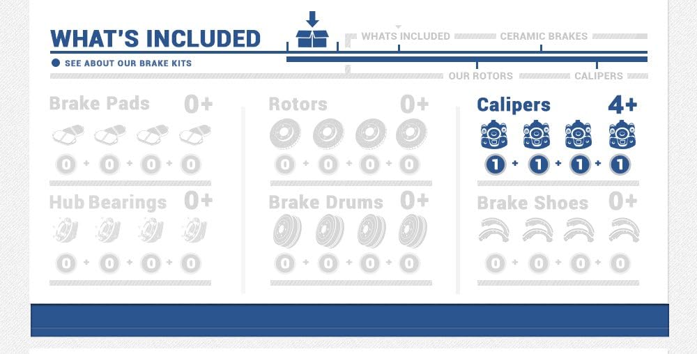 Semi-Loaded Calipers and Hardware Brake Kit L909