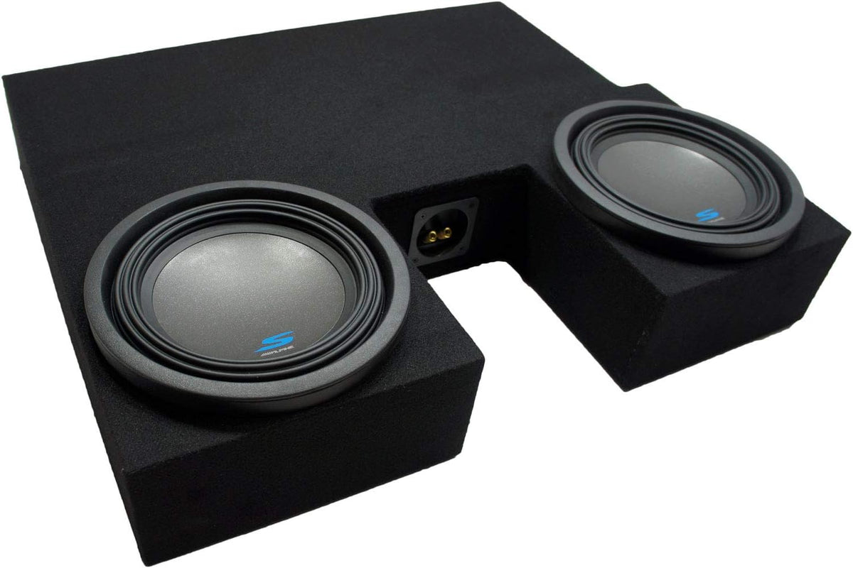 Compatible with Toyota Tundra Double Cab Truck Dual 10 Sub Box Enclosure Q681
