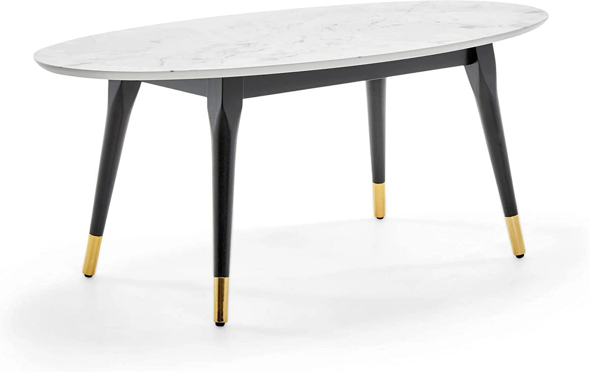 Mid-Century Modern Oval Coffee Table Walnut X620
