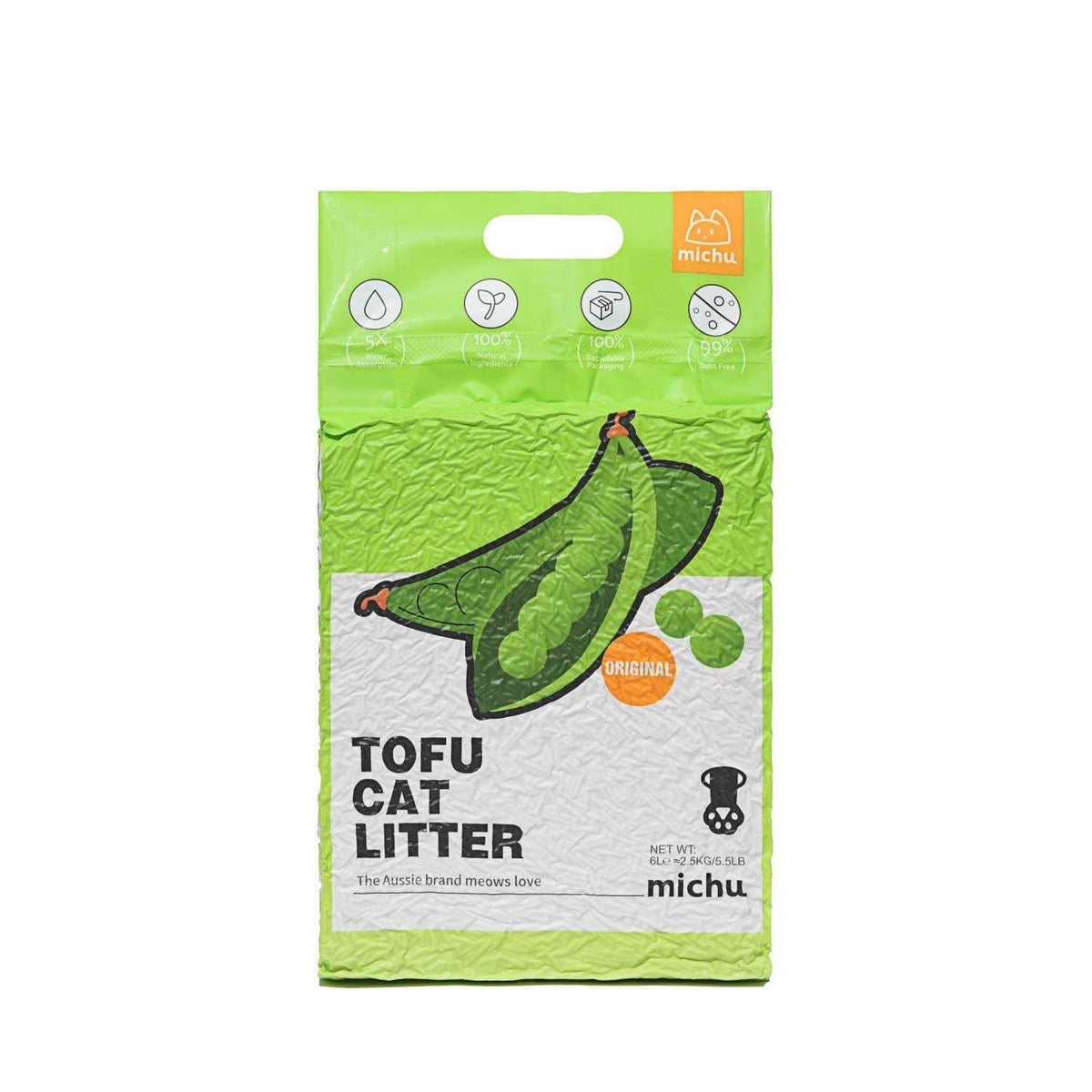 Natural Clumping Tofu Cat Litter 5.5lb I773
