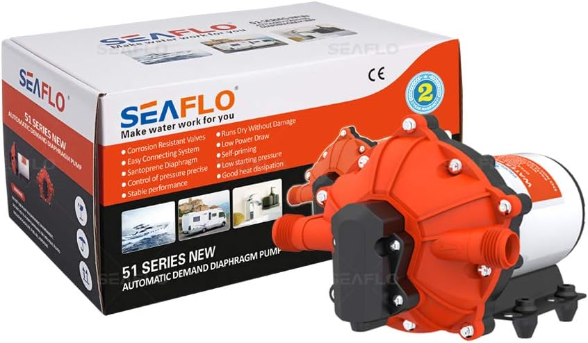 24v Water Pressure Diaphragm Pump 18.9 L/min 60 Psi D481710