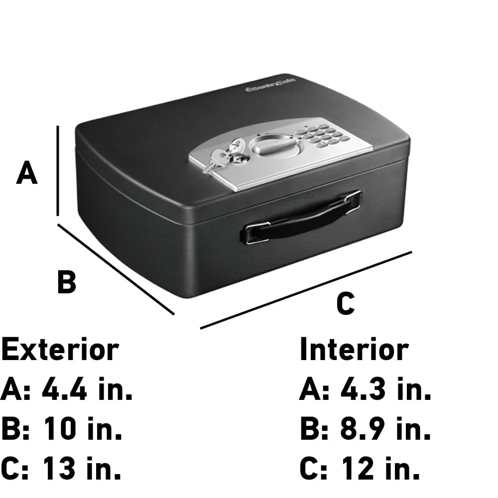 Portable Security Safe Box with Digital Keypad 0.21 Cu ft R626