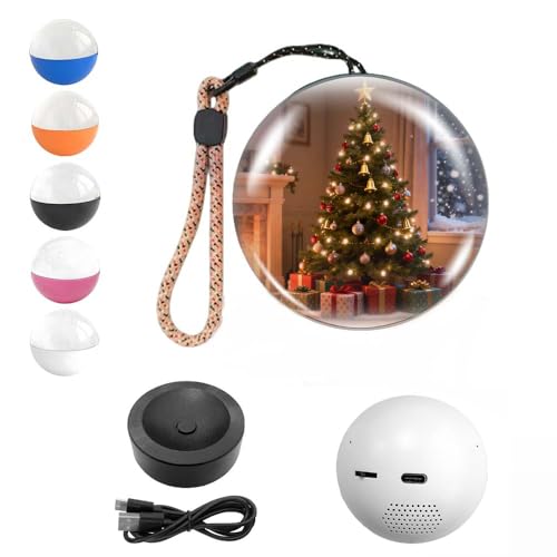 White 2.7" Crystal Ball Video Player Lamp V5302