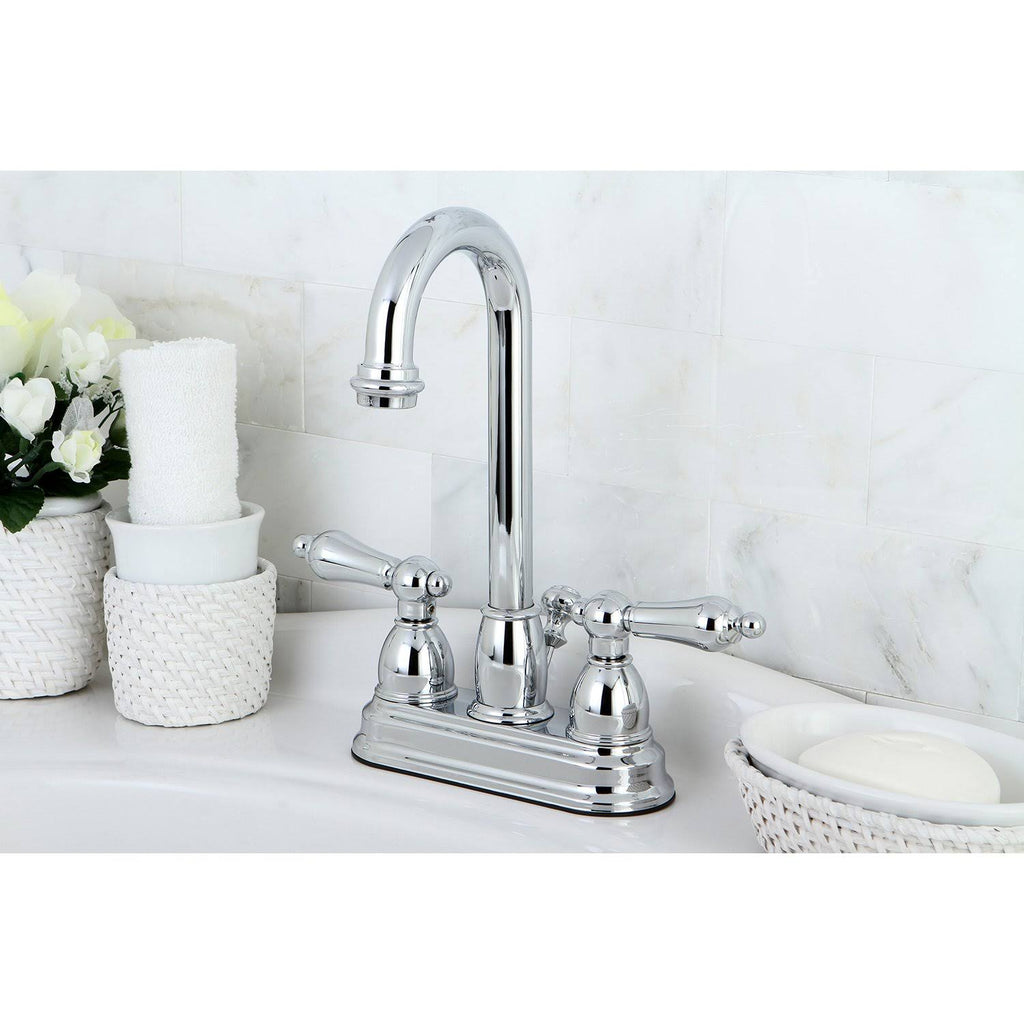 Two Handle Centerset Lavatory Faucet with Pop-Up Polished Brass D39802