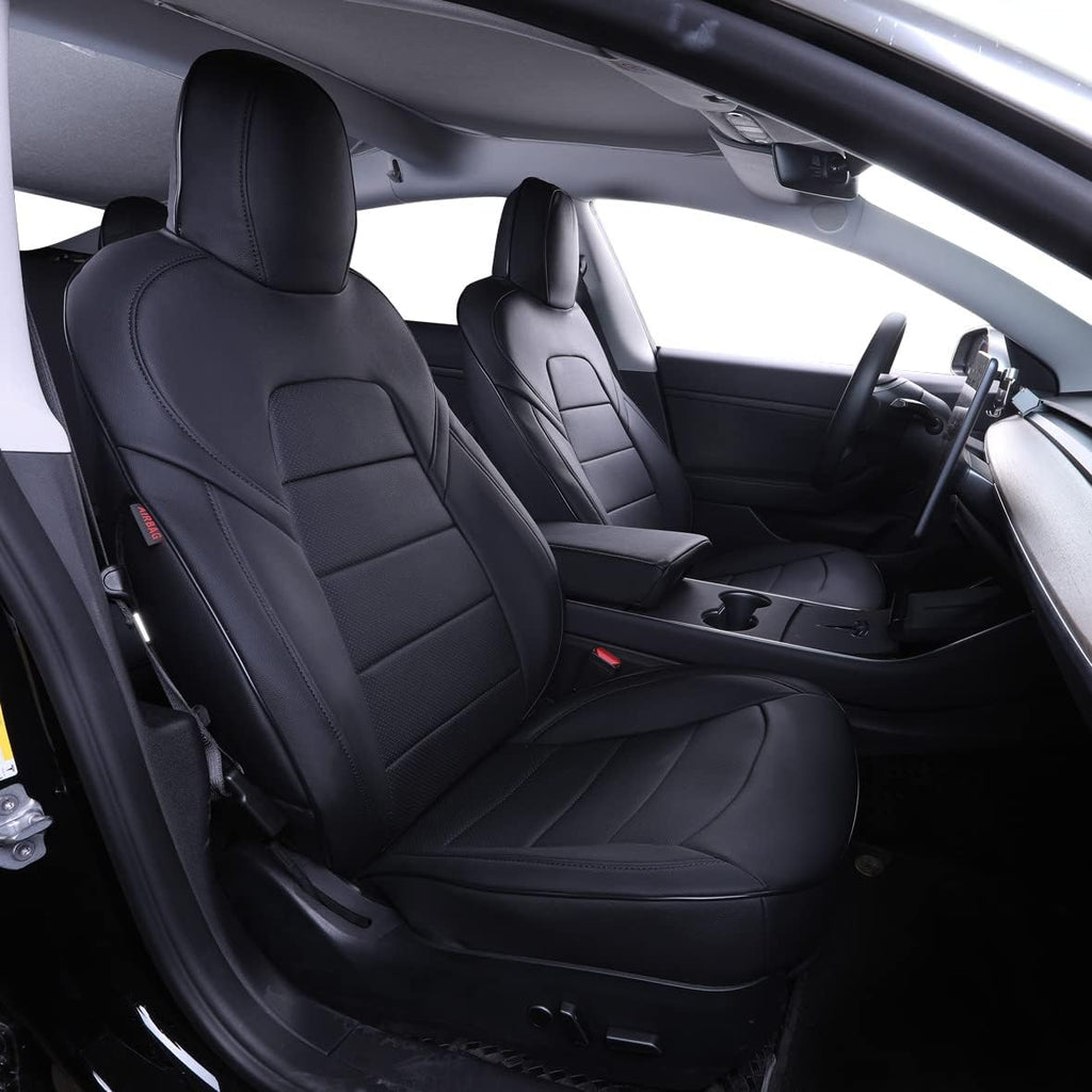 Custom Fit Full Set Car Seat Covers Leatherette Black J8864