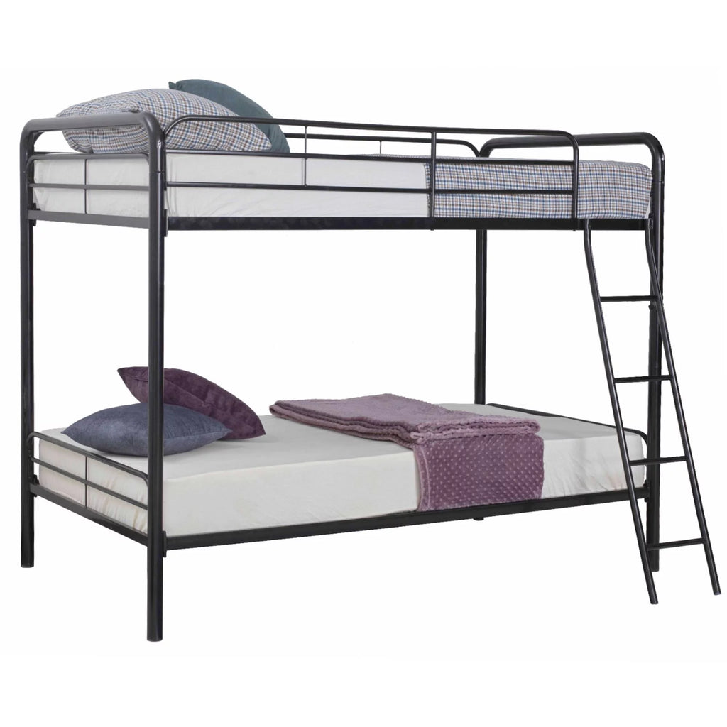 Twin over Twin Black Metal Bunk Bed B1884