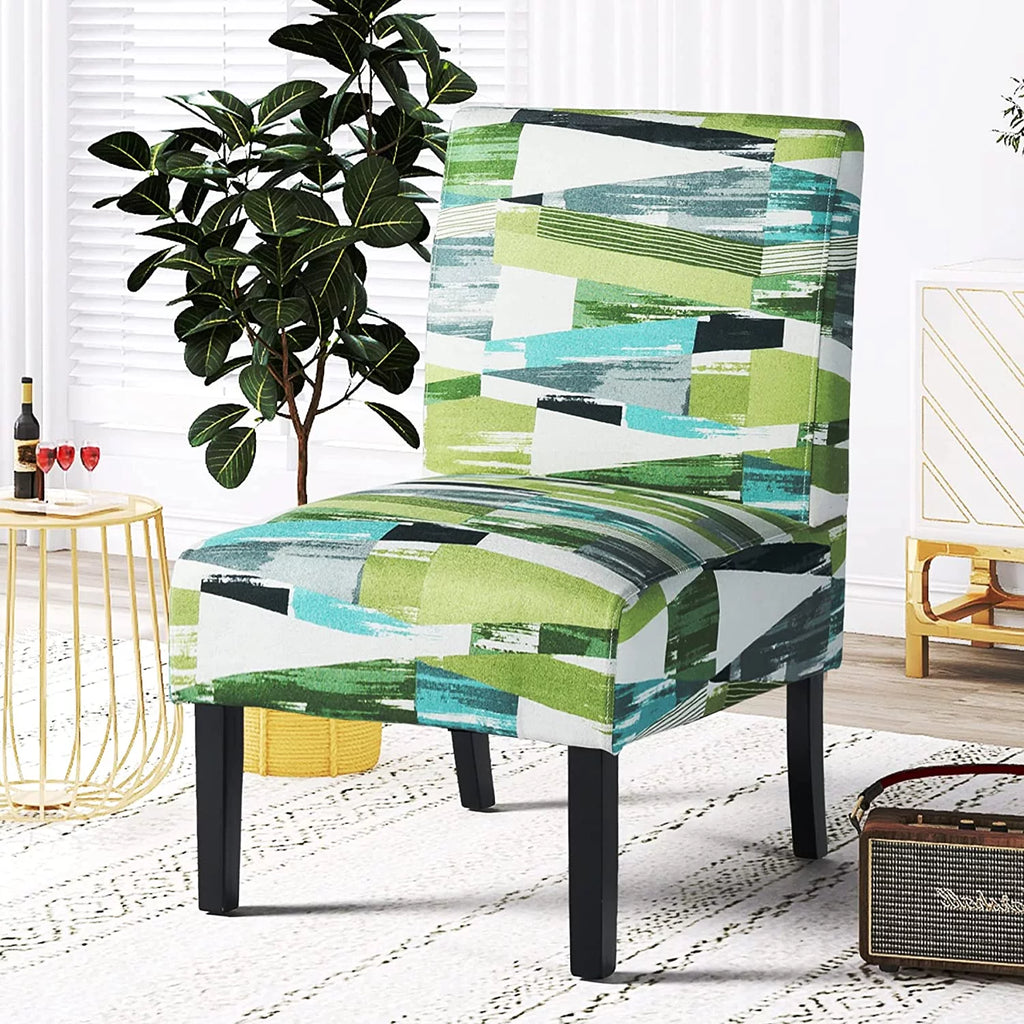 Green Fabric Armless Accent Chair D546591