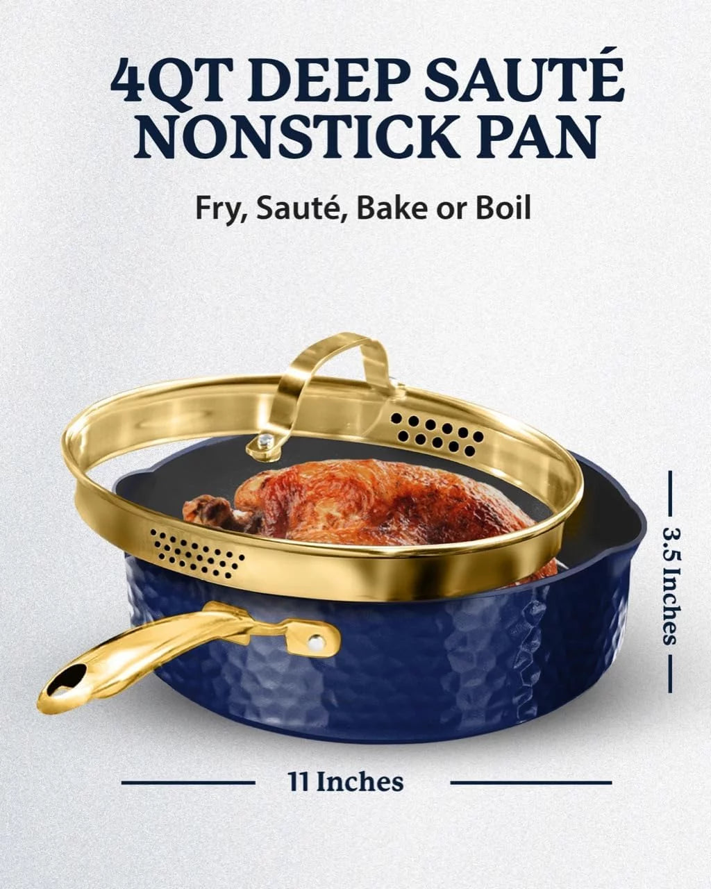 4 Qt Non Stick Saute Pan with Lid C206591