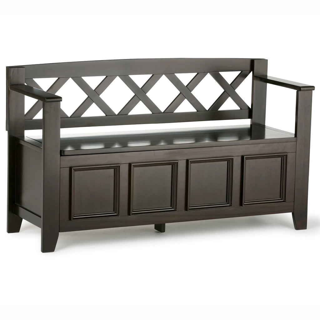 Solid Wood 48 inch Wide Storage Bench Y744
