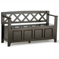 Solid Wood 48 inch Wide Storage Bench Y744