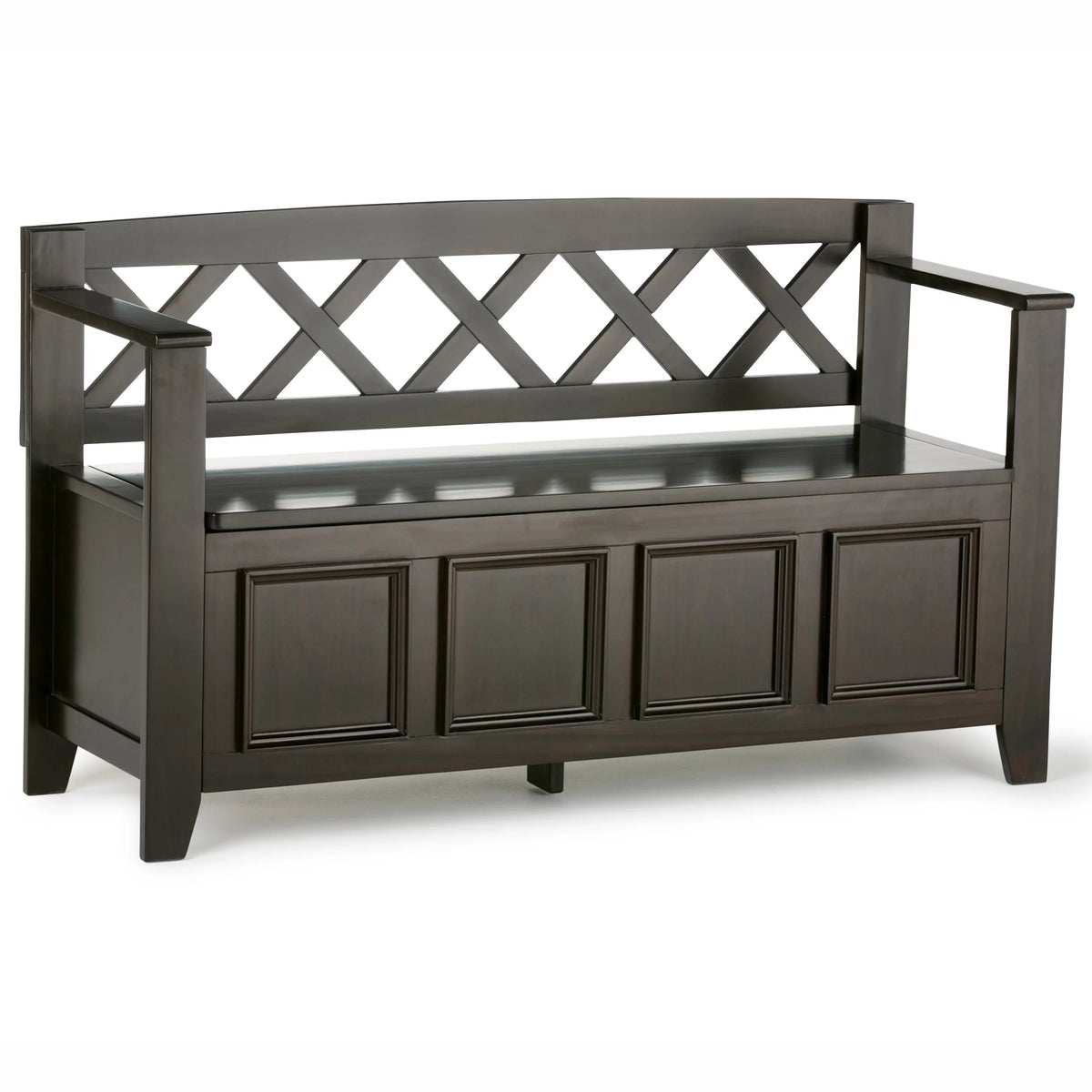 Solid Wood 48 inch Wide Storage Bench Y744