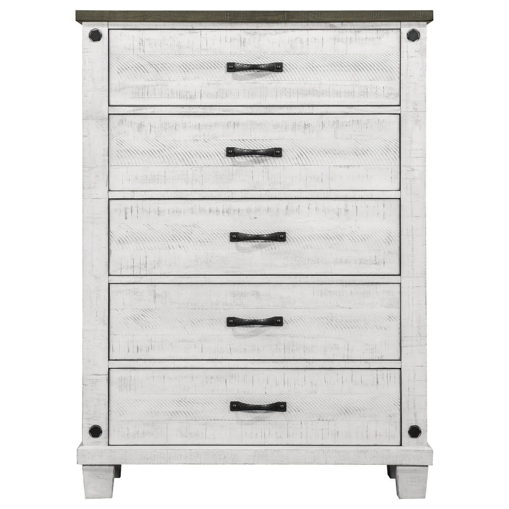 White Pine Wood 5 Drawer Dresser M932464