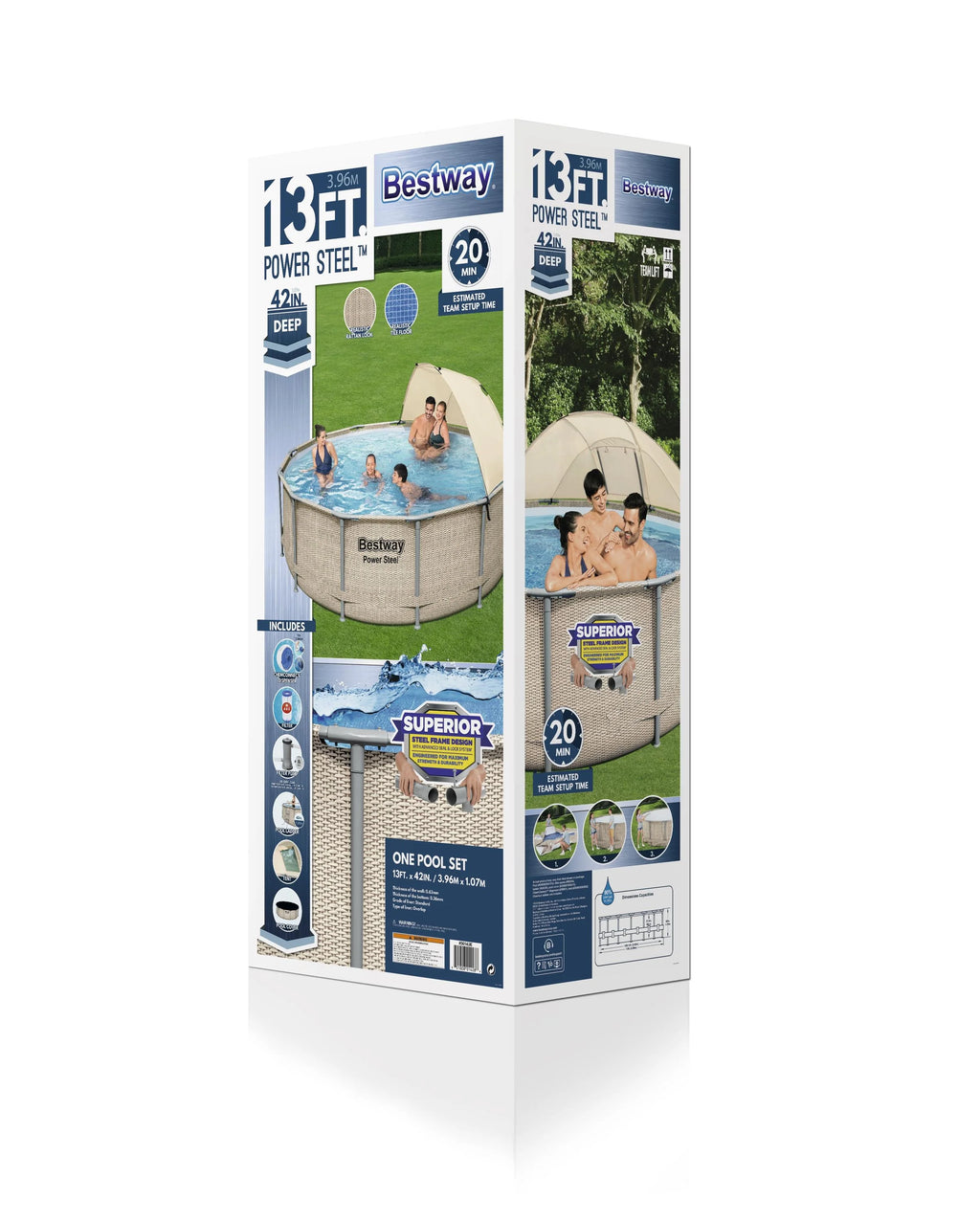 14' x 42 Round Above Ground Swimming Pool Set U775578