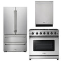 36 Propane Range, Refrigerator, Dishwasher C123