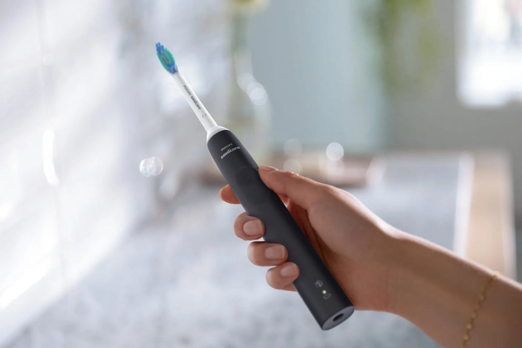 Rechargeable Electric Toothbrush with Pressure Sensor, Black H98507