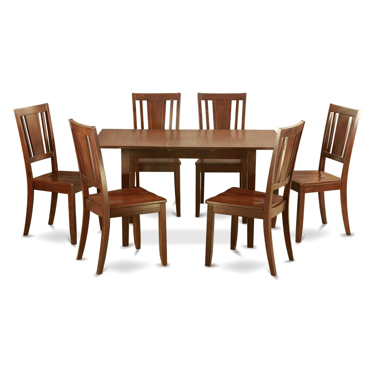 7 Pc Dining Table Set with Leaf and 6 Chairs V5991