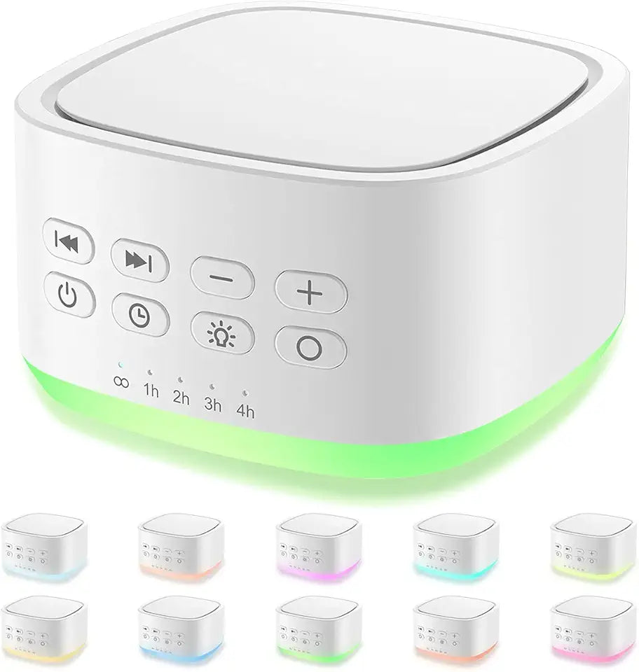 White Noise Machine with 10 Colors Lights and 25 Soothing Sounds Z53767