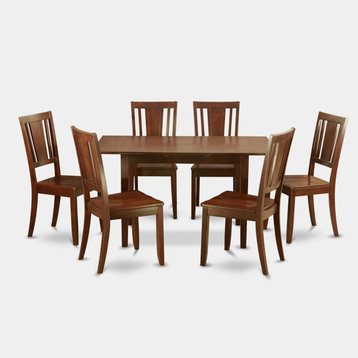 7 Pc Dining Table Set with Leaf and 6 Chairs V5991