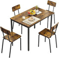3 Piece Metal and Wood Table and Stools Set K7034