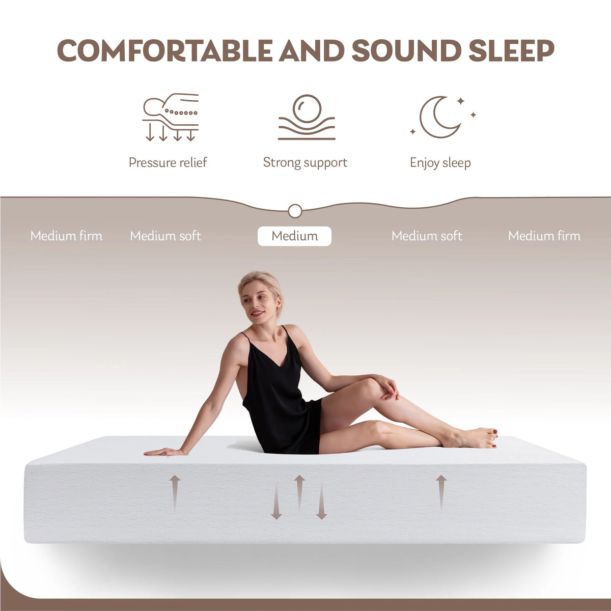10 Gel Memory Foam Full Mattress B6463
