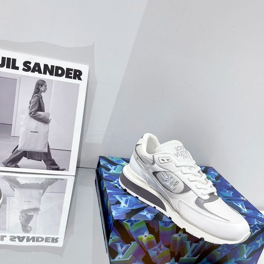 White Iridescent Textile Sneaker S64992