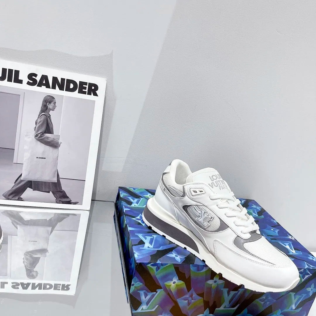 White Iridescent Textile Sneaker S64992
