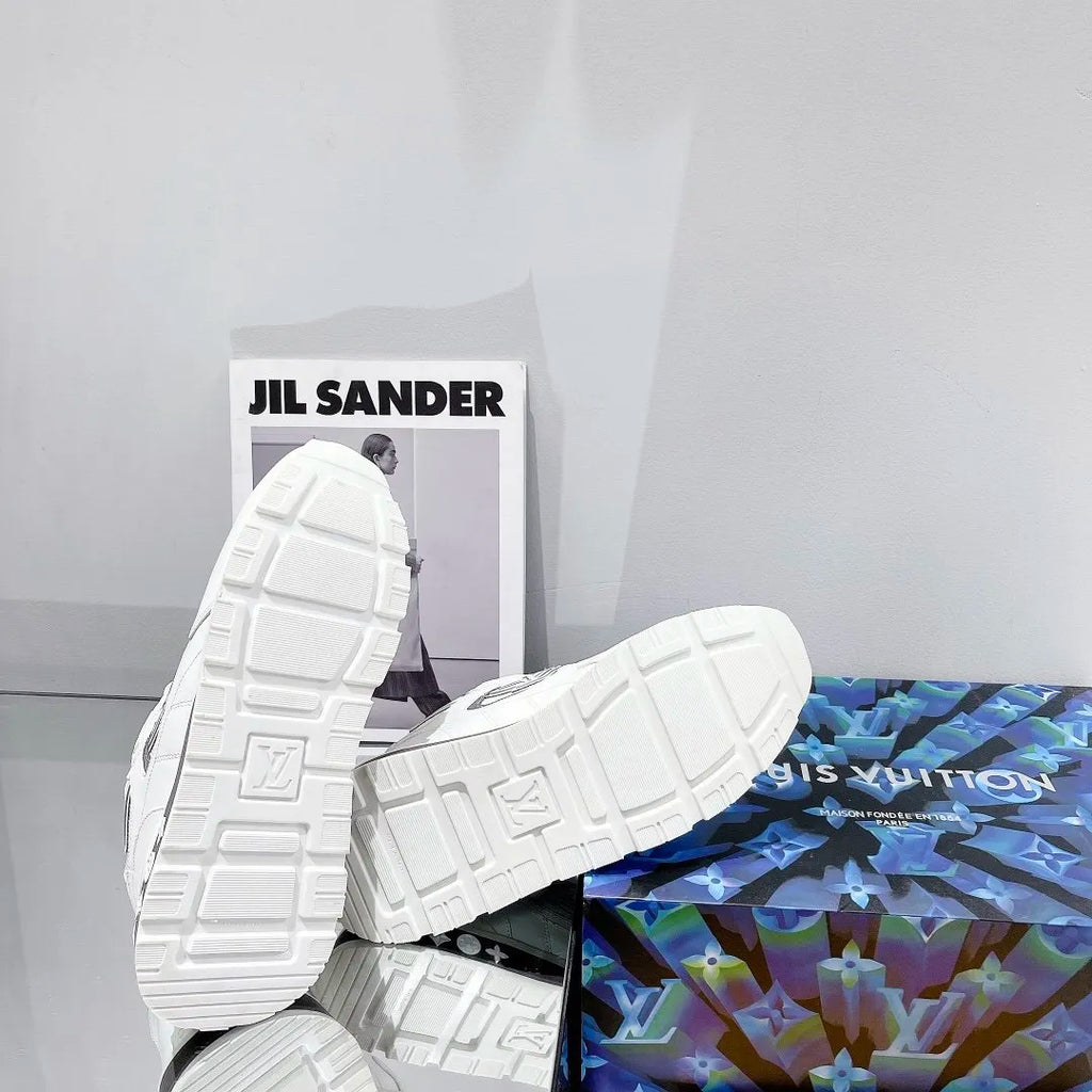 White Iridescent Textile Sneaker S64992