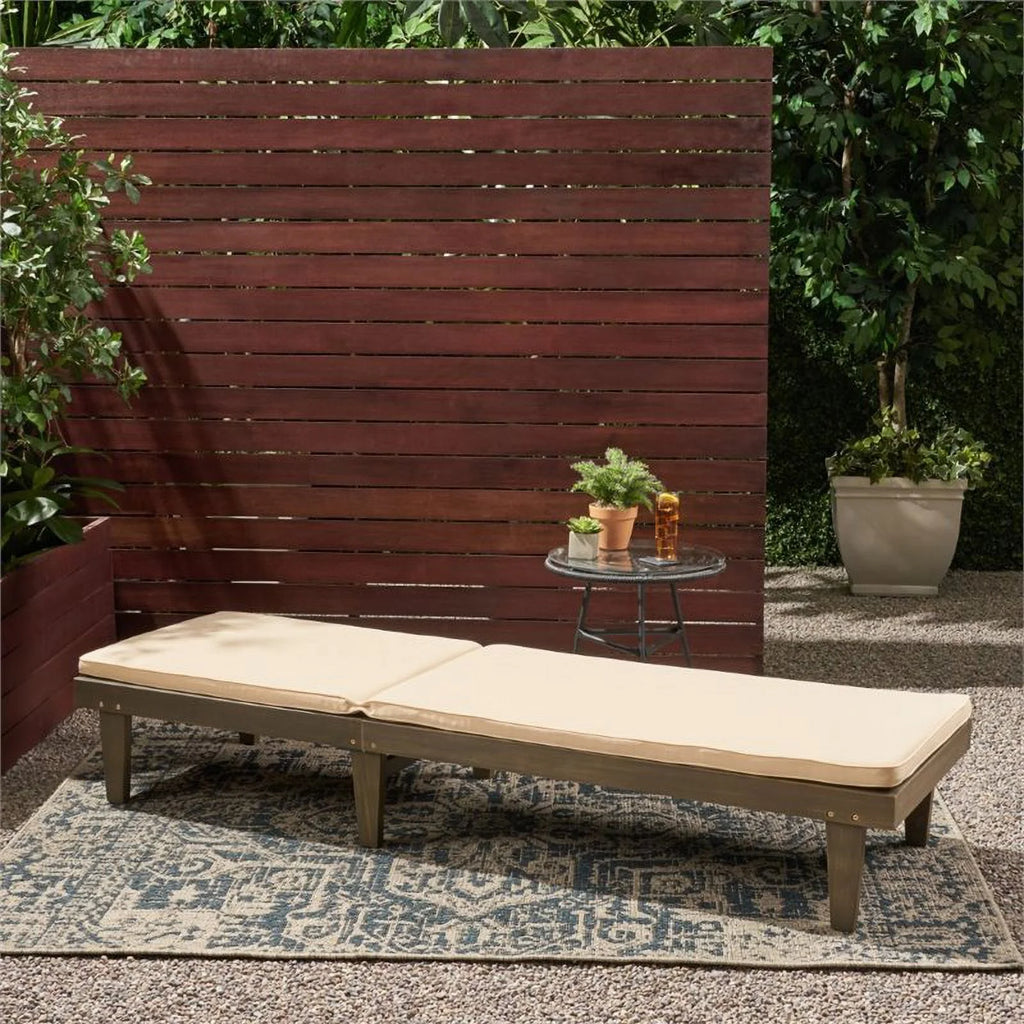 Acacia Wood Chaise Lounge Y701