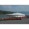 Haze Gray V-Hull Runabout Boat with Windshield B8837