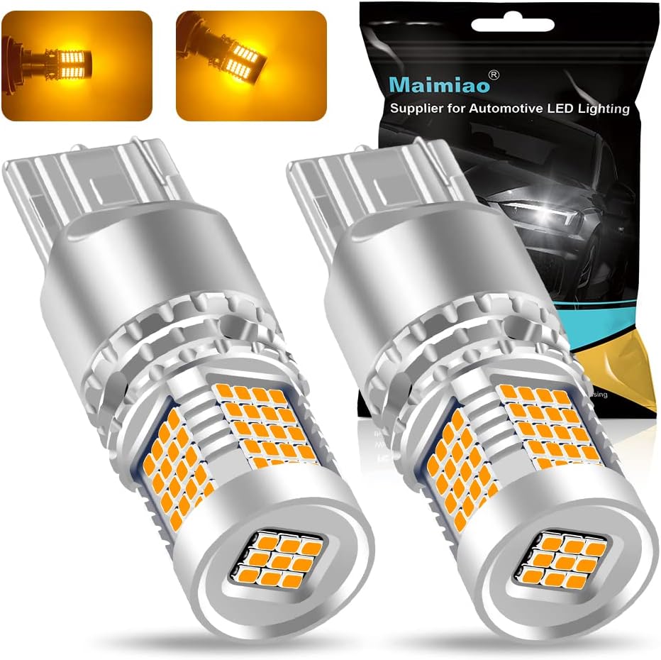 Amber Yellow LED Turn Signal Bulb 3400 Lumens Pack of 2 M7348