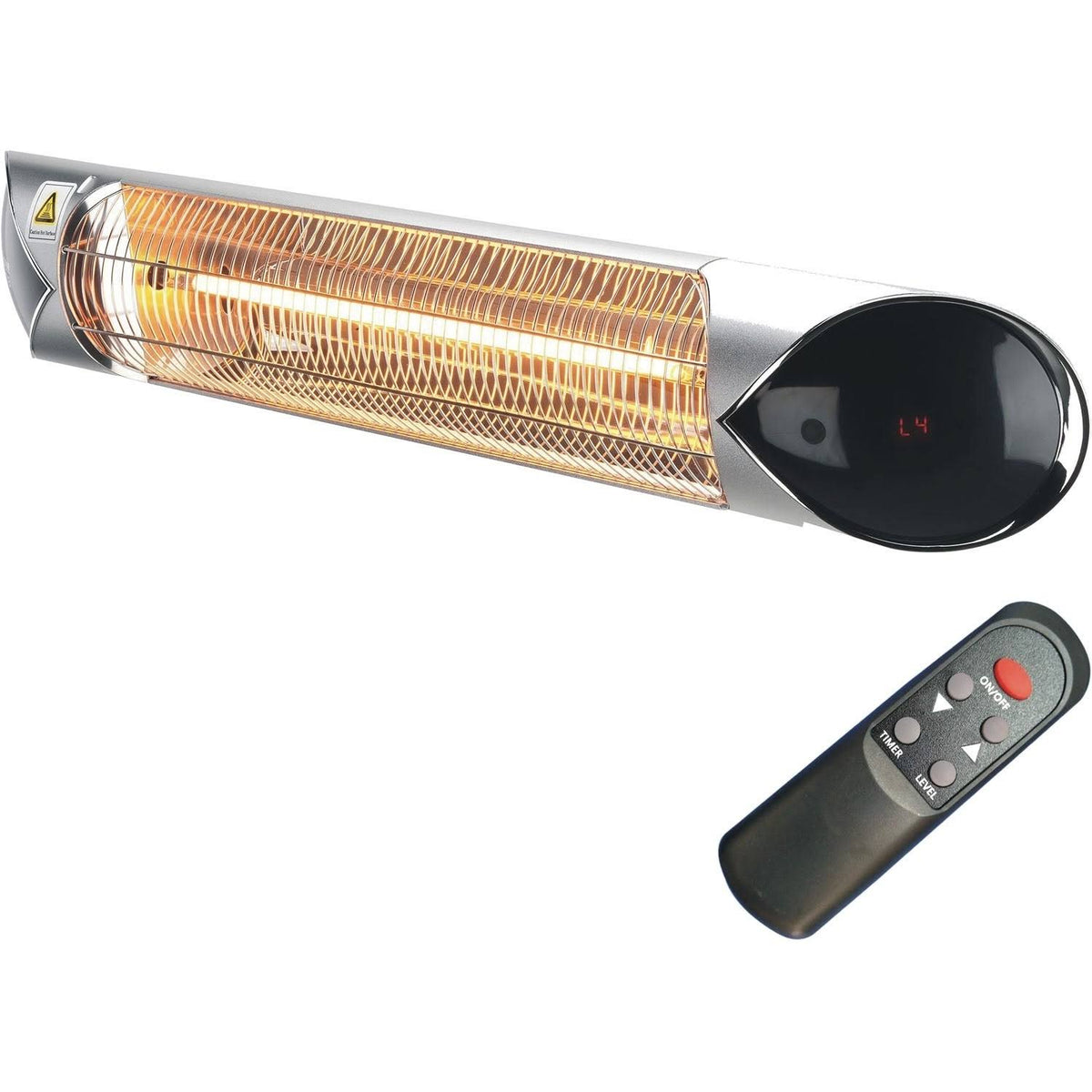 Electric Carbon Infrared Heat Lamp with Remote Control and Adjustable Pole Stand X60444
