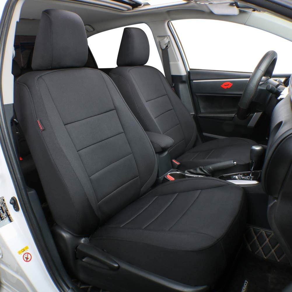 Custom Fit Full Set Car Seat Covers Leatherette Black J8864