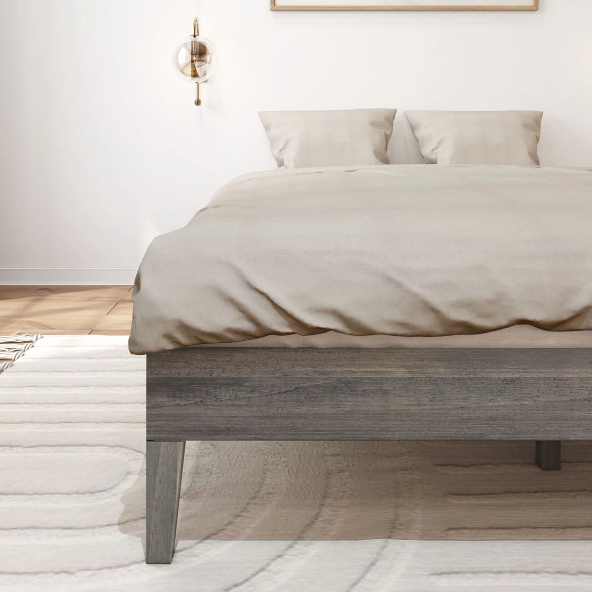 Queen Solid Wood Platform Bed Frame F9263
